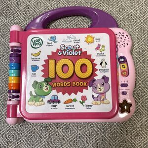 Leap Frog Scout and Violet 100 Words Book (Pink) Excellent Condition-Works